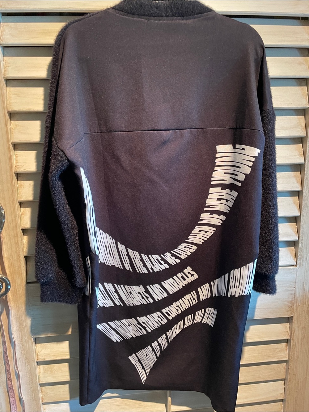 NWOT - SAY - Mixed Media Wearable Art Graphic Dress - Sz 36. Made in Turkey. - Picture 7 of 14